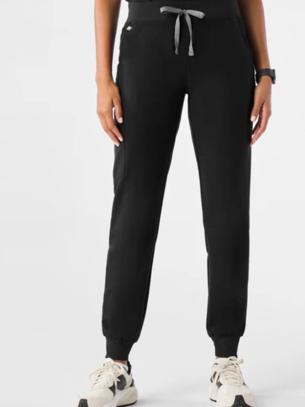 Figs Black Women’s Jogger Pants with White Drawstring